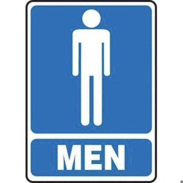 Accuform Safety Sign GRAPHIC MEN BLUE MRST519XT MRST519XT - main
